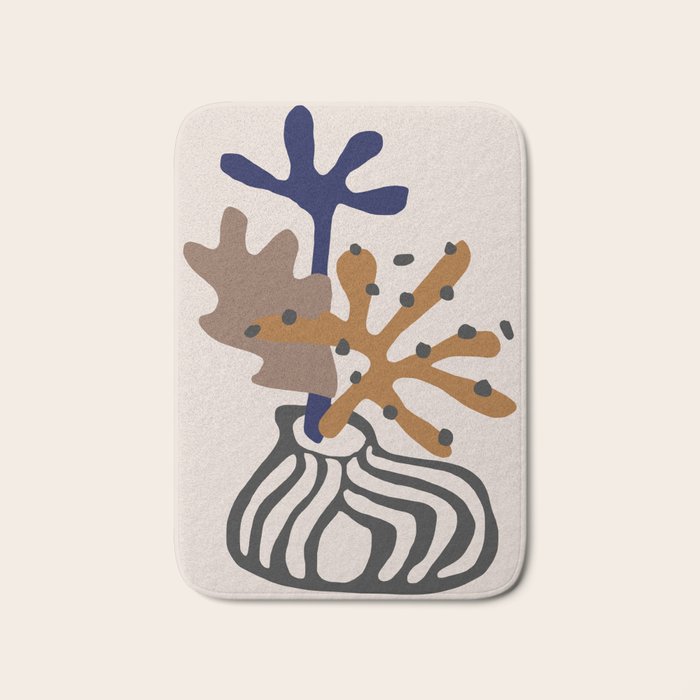 Plant Composition Bath Mat Gallery Image 1