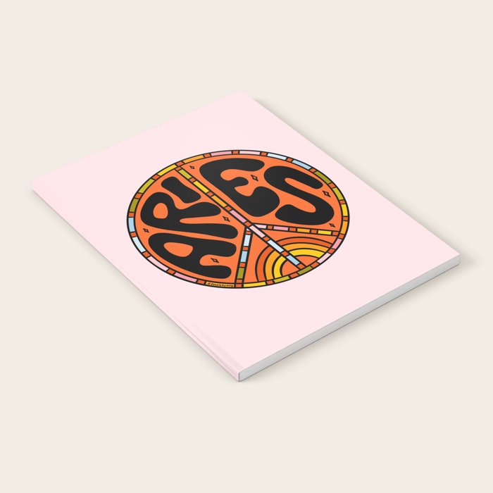 Aries Peace Sign Notebook Gallery Image 2