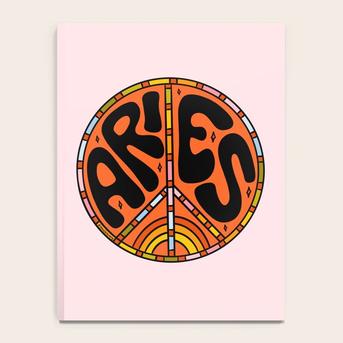 Aries Peace Sign Notebook Gallery Image 4