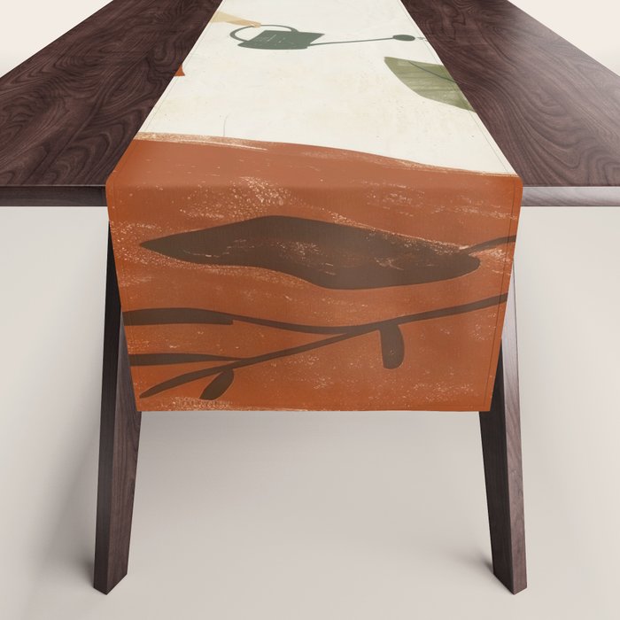 Still Life with Girl and Growing Plant Table Runner Gallery Image 1