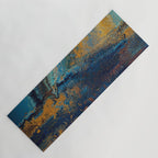 Blue Metallic Abstract Yoga Mat Gallery Image 1