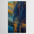Blue Metallic Abstract Tablecloth Gallery Image 2