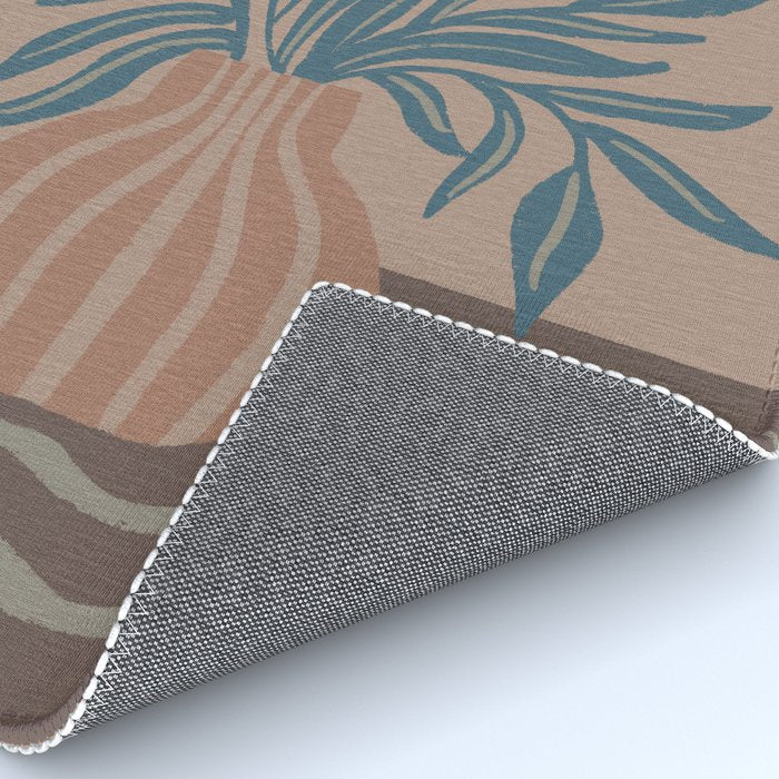 Modern Vase with Tropical Leaves Rug Gallery Image 4