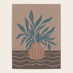 Modern Vase with Tropical Leaves Poster Gallery Image 4
