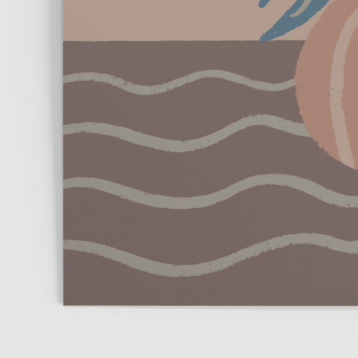 Modern Vase with Tropical Leaves Poster Gallery Image 3