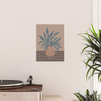 Modern Vase with Tropical Leaves Poster Gallery Image 2