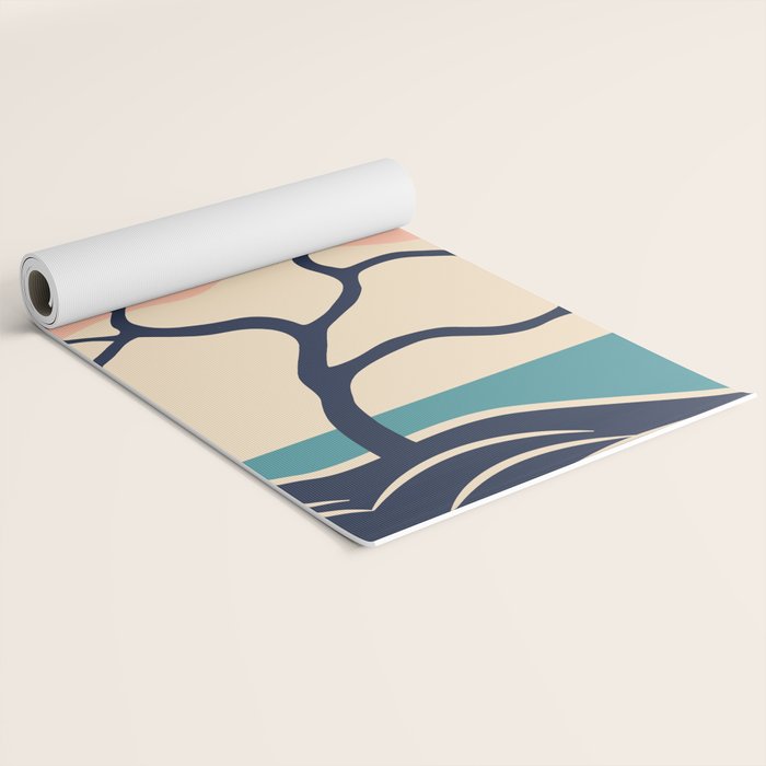 Colorful nature mountain tree landscape Yoga Mat Gallery Image 2