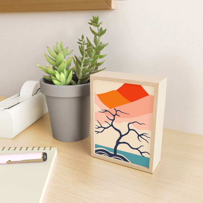 Colorful nature mountain tree landscape Mini Art Print Gallery Image 2