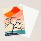 Colorful nature mountain tree landscape Stationery Card Gallery Image 2