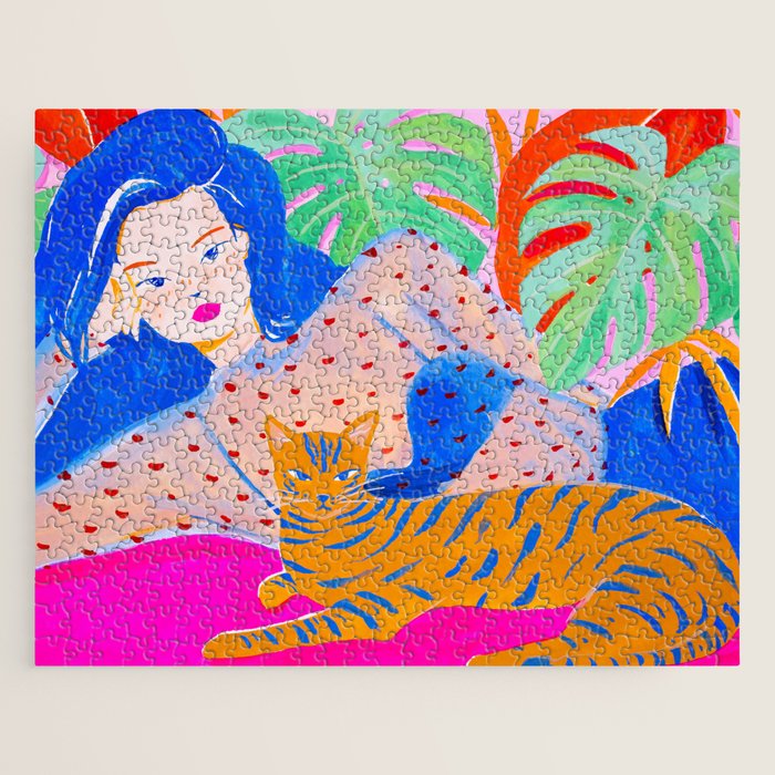 Relaxing with Cat Jigsaw Puzzle Gallery Image 1