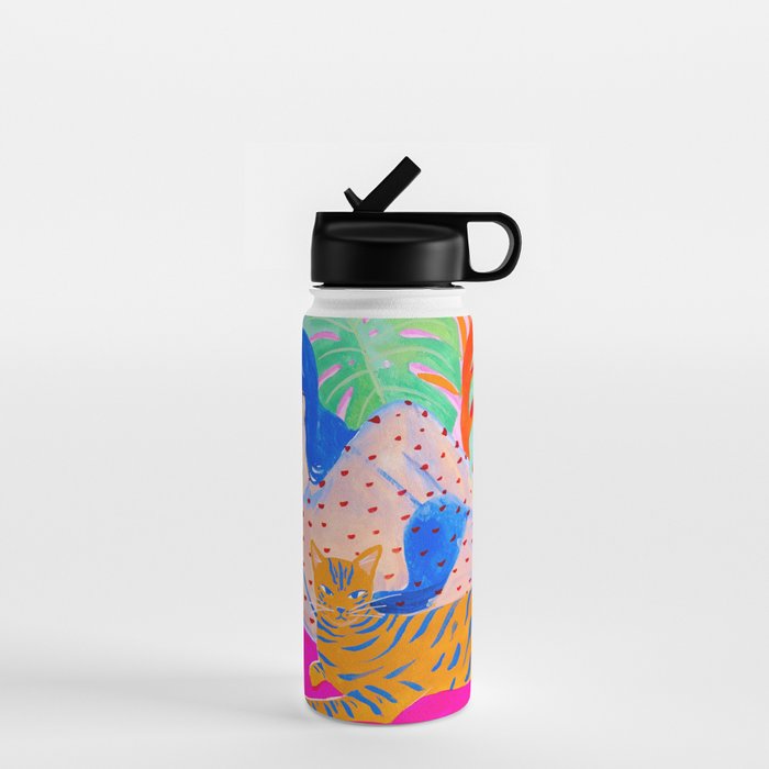 Relaxing with Cat Water Bottle Gallery Image 1
