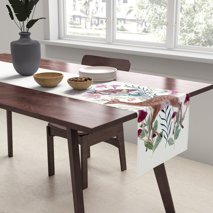 Floral Deer Table Runner Gallery Image 2