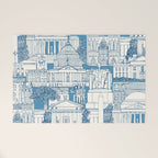 Washington DC toile blue Welcome Mat Gallery Image 1