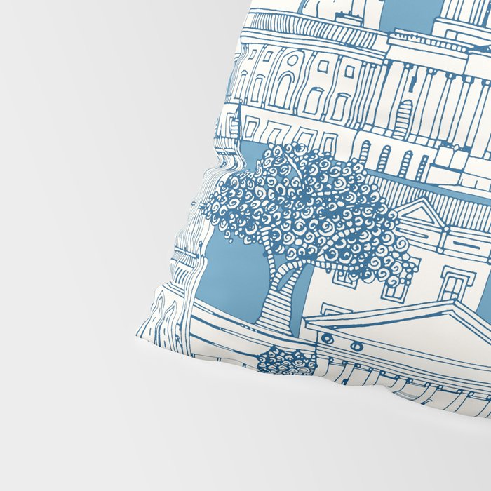 Washington DC toile blue Pillow Sham Gallery Image 4