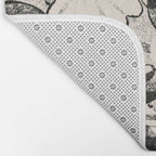 black and white garden Bath Mat Gallery Image 2