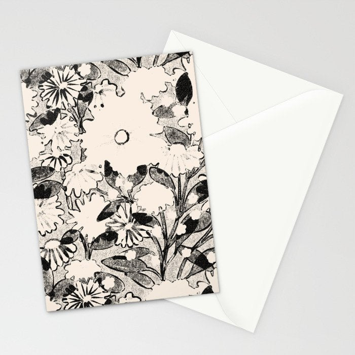 black and white garden Stationery Card Gallery Image 2