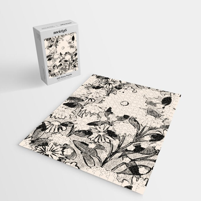 black and white garden Jigsaw Puzzle Gallery Image 2