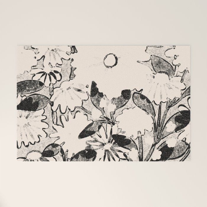 black and white garden Welcome Mat Gallery Image 1