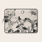 black and white garden Laptop Sleeve Gallery Image 1