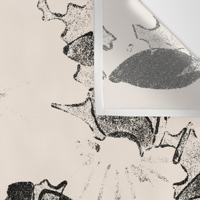 black and white garden Wall Tapestry Gallery Image 3