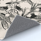 black and white garden Rug Gallery Image 4