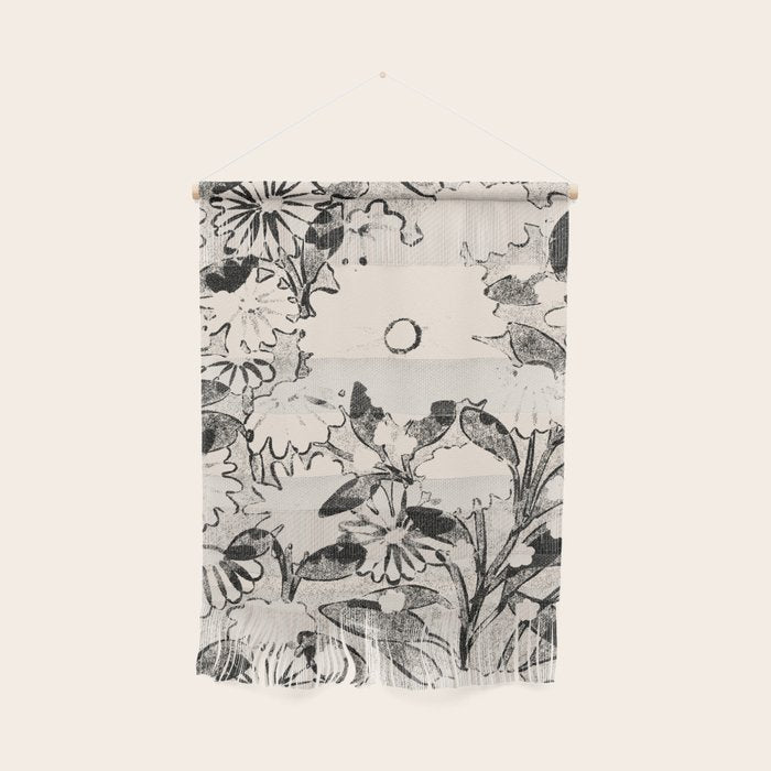black and white garden Wall Hanging Gallery Image 1