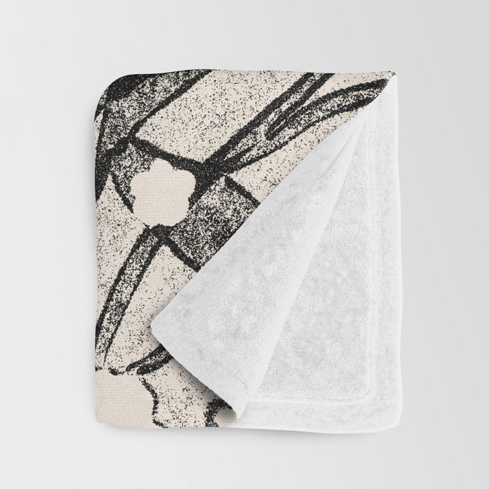 black and white garden Throw Blanket Gallery Image 3