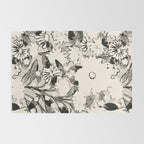 black and white garden Rug Gallery Image 2
