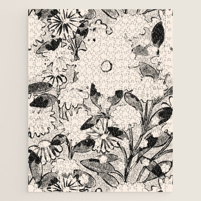 black and white garden Jigsaw Puzzle Gallery Image 1
