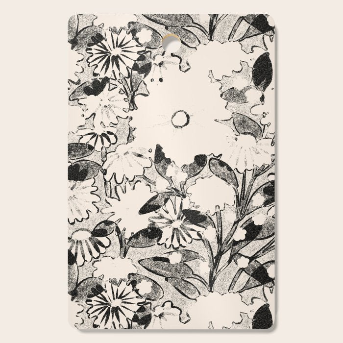 black and white garden Cutting Board Gallery Image 1