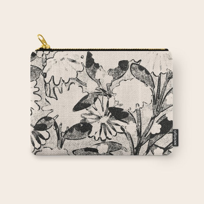 black and white garden Carry All Pouch Gallery Image 1