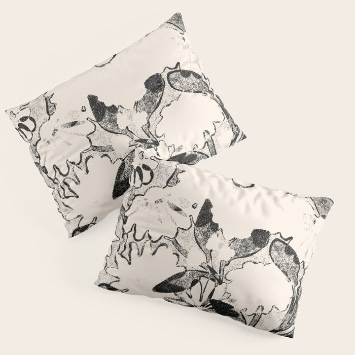 black and white garden Pillow Sham Gallery Image 3