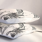 black and white garden Pillow Sham Gallery Image 3