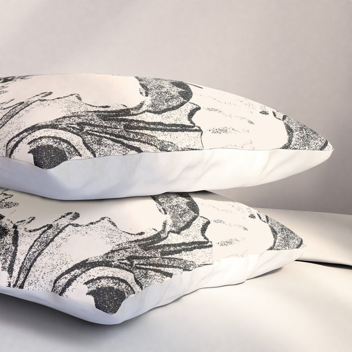 black and white garden Pillow Sham Gallery Image 3