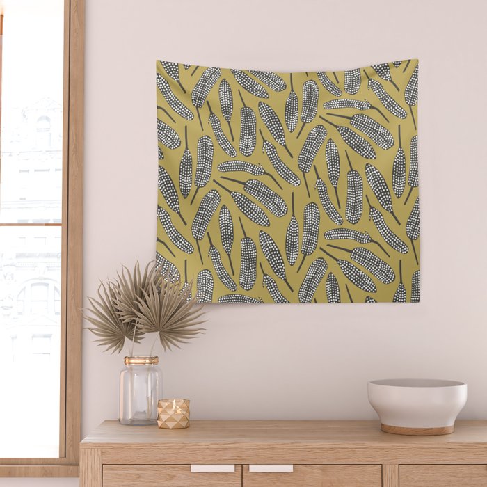 Guinea Fowl Feathers Wall Tapestry Gallery Image 2