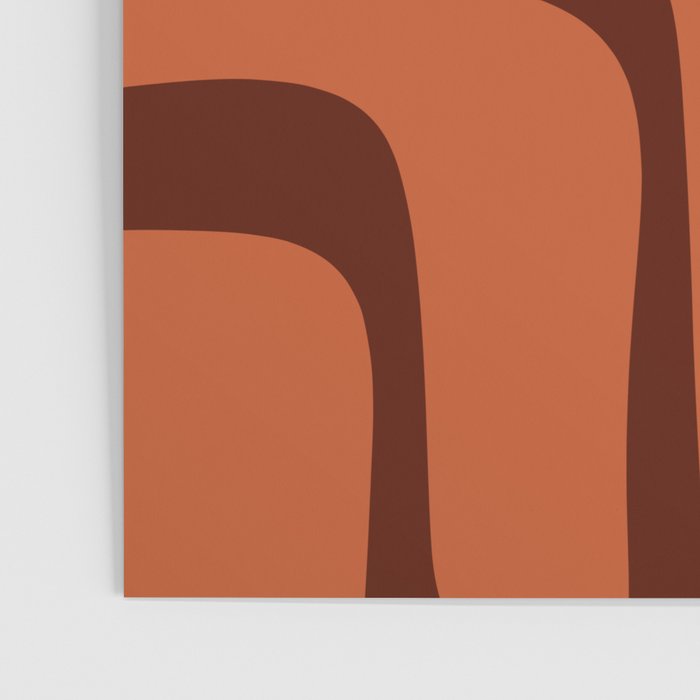 Palm Springs Mid Century Modern Abstract Pattern in Mid Mod Dark Orange Tones Poster Gallery Image 3