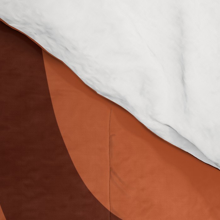 Palm Springs Mid Century Modern Abstract Pattern in Mid Mod Dark Orange Tones Comforter Gallery Image 4