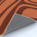 Palm Springs Mid Century Modern Abstract Pattern in Mid Mod Dark Orange Tones Rug Gallery Image 4