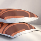 Palm Springs Mid Century Modern Abstract Pattern in Mid Mod Dark Orange Tones Pillow Sham Gallery Image 3