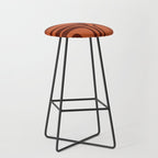 Palm Springs Mid Century Modern Abstract Pattern in Mid Mod Dark Orange Tones Stool Gallery Image 1