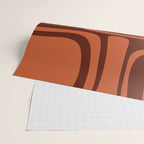 Palm Springs Mid Century Modern Abstract Pattern in Mid Mod Dark Orange Tones Wrapping Paper Gallery Image 2