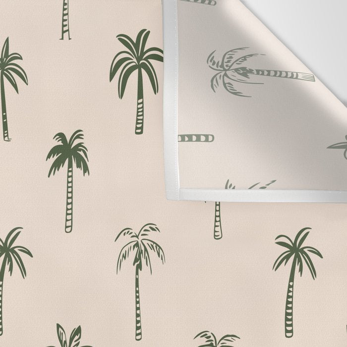 Summer palm tree doodle art pattern Wall Tapestry Gallery Image 3