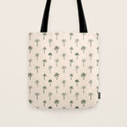 Summer palm tree doodle art pattern Tote Bag Gallery Image 1