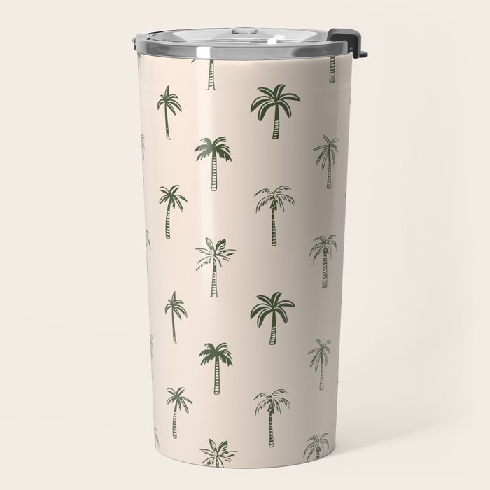 Summer palm tree doodle art pattern Travel Mug Gallery Image 2