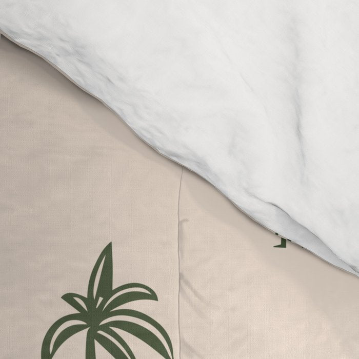 Summer palm tree doodle art pattern Comforter Gallery Image 4