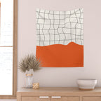Flamingo Drip | Warp Grid: Off-White Day Edition Wall Tapestry Gallery Image 2