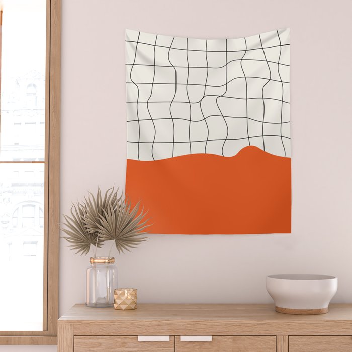 Flamingo Drip | Warp Grid: Off-White Day Edition Wall Tapestry Gallery Image 2