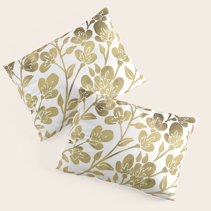Cherry Blossoms - Gold Palette Pillow Sham Gallery Image 3