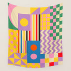 GEOMETRIC CITYSCAPE Wall Tapestry Gallery Image 4