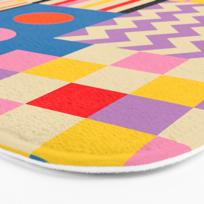 GEOMETRIC CITYSCAPE Bath Mat Gallery Image 3